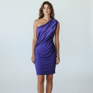 Vici Very J One Shoulder Mini Dress Womens Small Purple